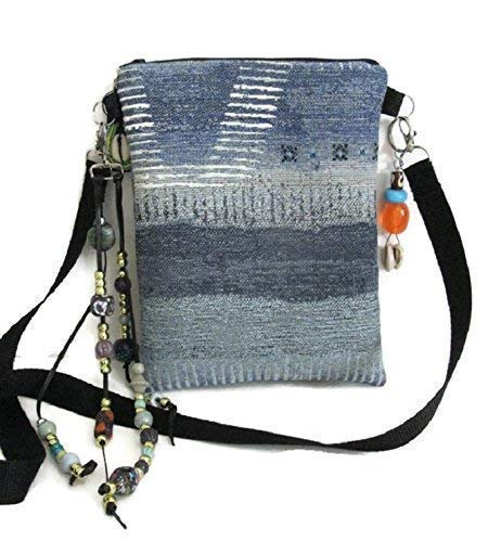 Stylish Women's Crossbody Bag - Denim Blue Native American Inspired Design for Casual Outings & Travel Accessories