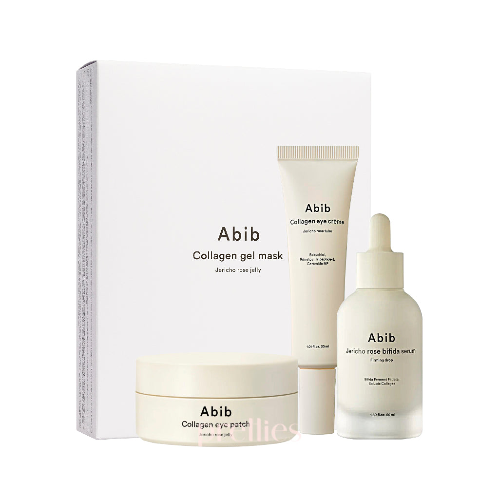 Abib Jericho Rose Skincare Set - Eye Cream, Serum, Sheet Mask & Eye Patches for Hydration & Anti-Aging | Perfect for Night Routine & Travel Skincare