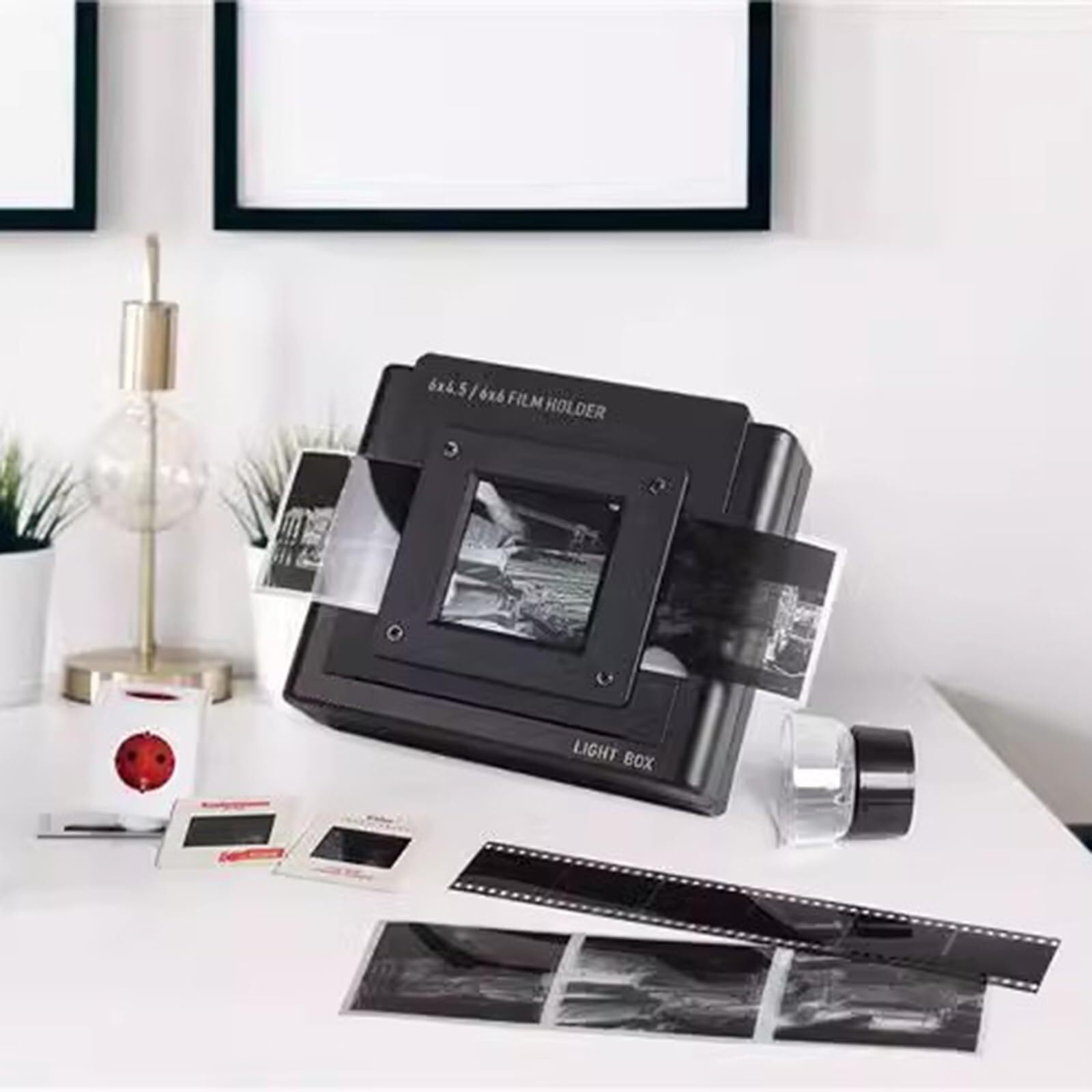 Professional Mobile Film Scanner - Convert 35mm, 120 & 4x5 Negatives/Slides to Digital JPEG Files | USB-Powered LED Lighted Photo Viewer | Perfect for Archiving Old Family Photos & Digitizing Film Collections