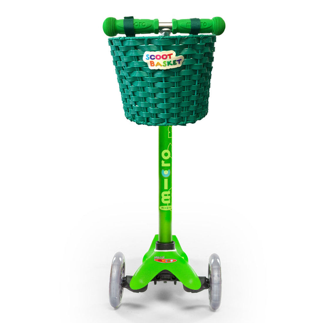 Micro Scooter Basket - Green | Durable & Lightweight Storage Accessory for Kids & Adults | Perfect for Commuting, Shopping & Outdoor Adventures