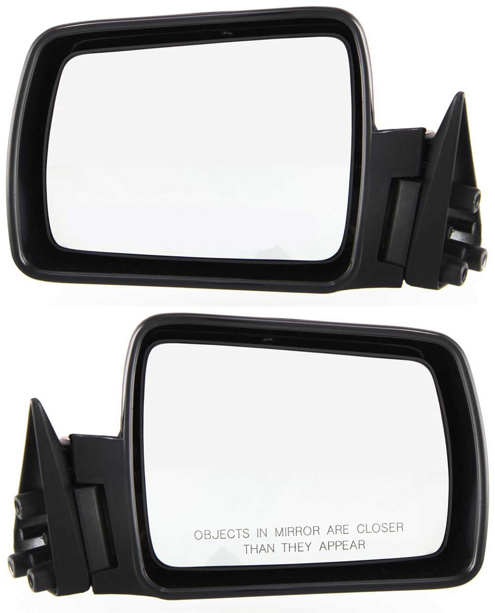 Kool Vue Manual Side Mirror Replacement for Jeep Cherokee 1984-1993 - Right & Left Side Paintable - Durable & Easy Installation for Off-Road & Daily Driving