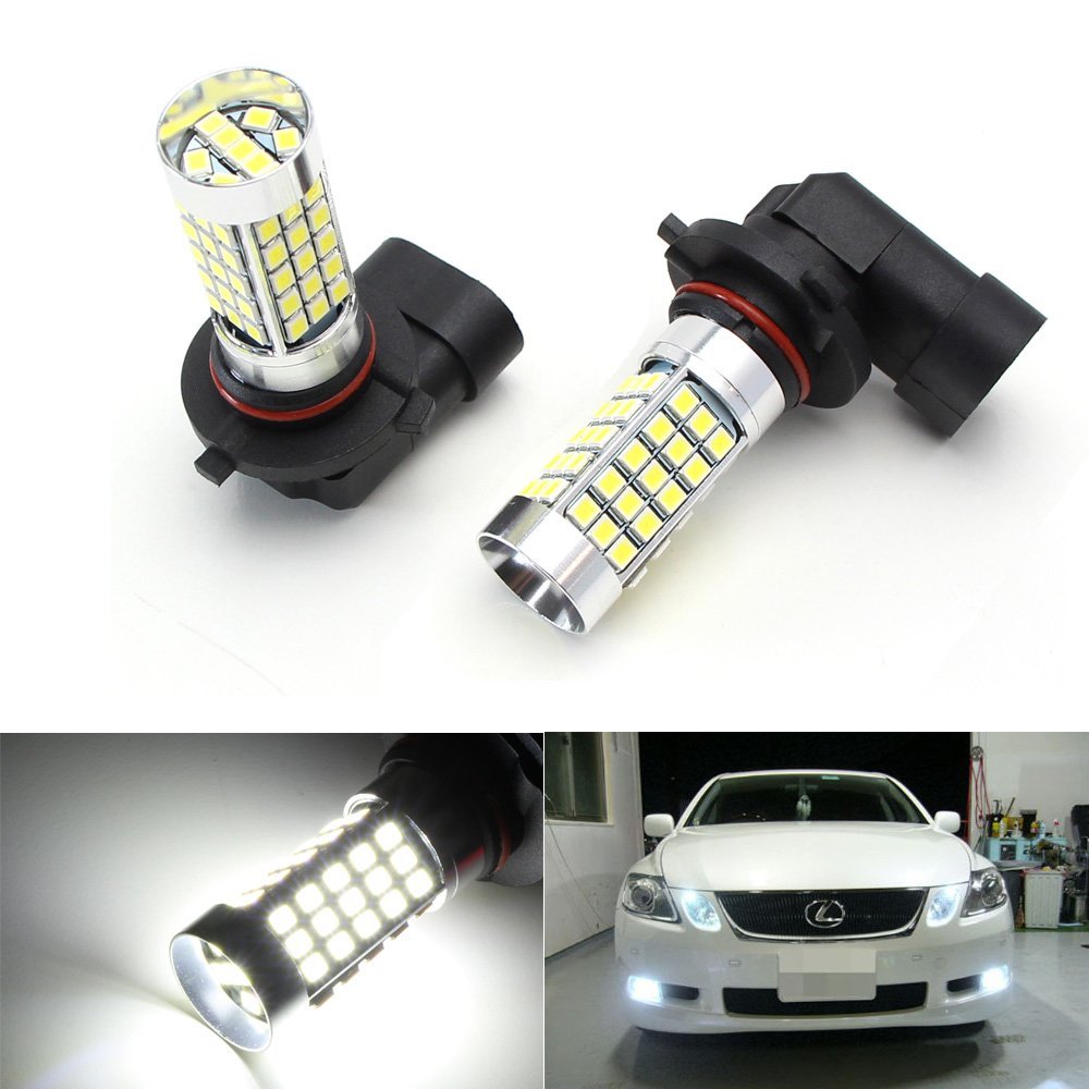 2-Pack Xenon White 9145 9140 H10 9005 69 SMD LED Bulbs - High Brightness Fog Light Replacement for Cars, Trucks, SUVs - Perfect for Night Driving and Inclement Weather Visibility