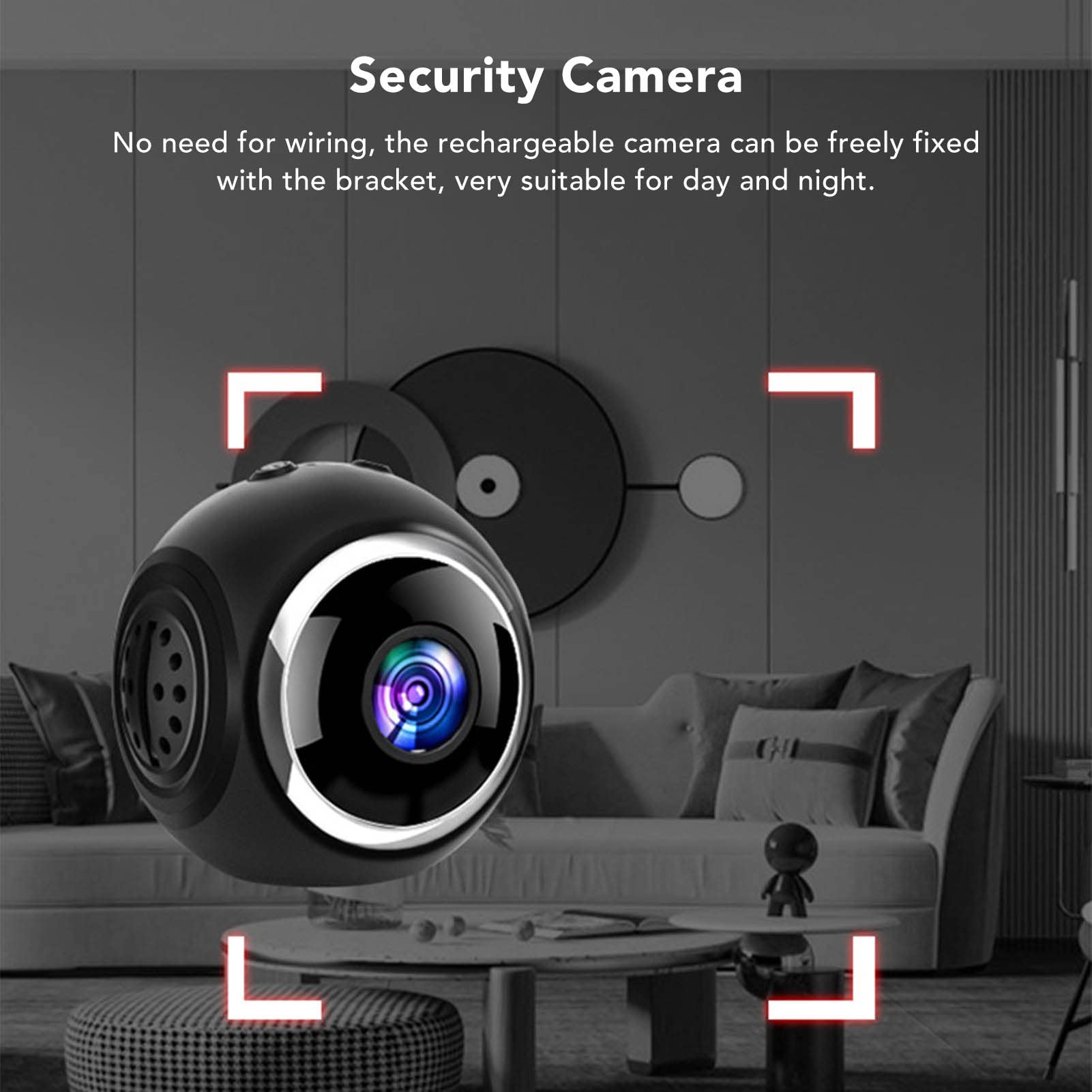 1080P Indoor Wireless Security Camera - Mini ABS Home Surveillance Camera for Baby Monitor, Pet Monitoring & Night Vision (Ideal for Home, Office, Nursery)