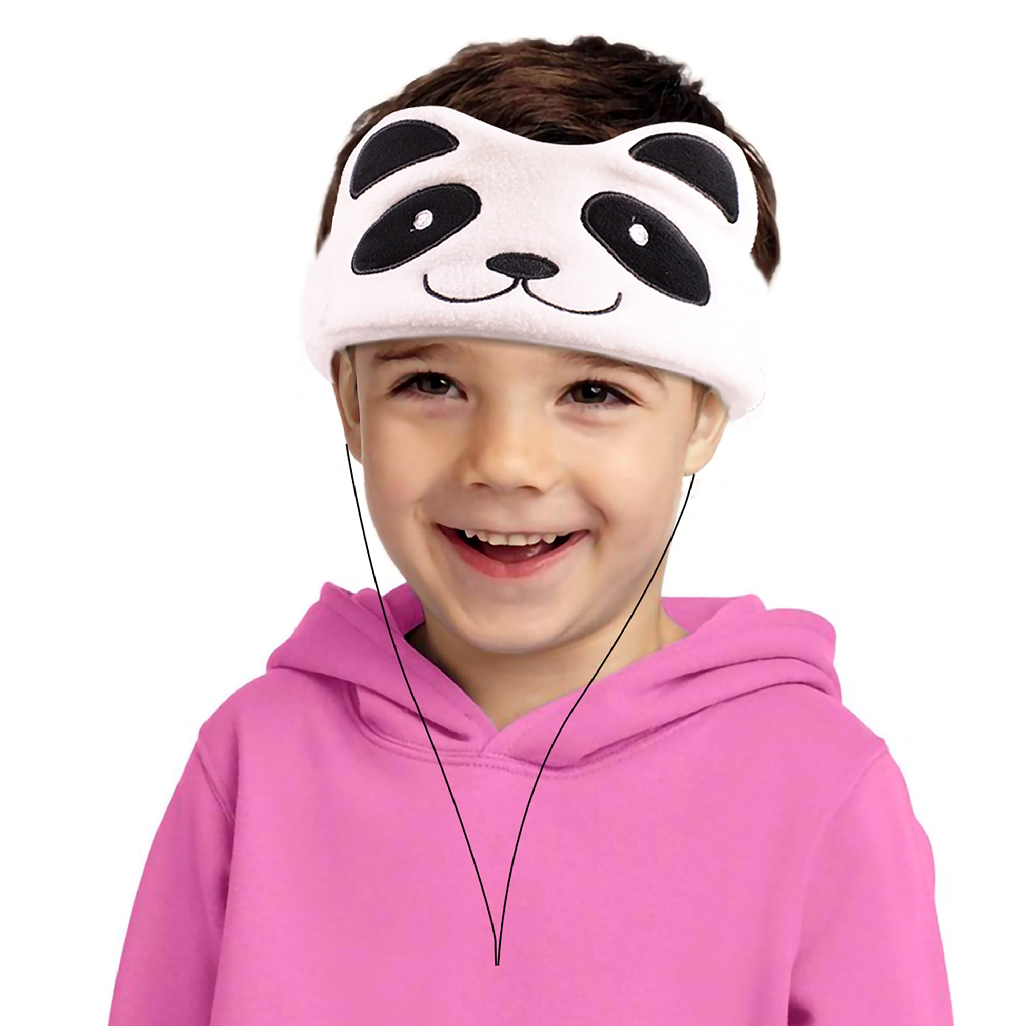 Contixo H1 Adjustable Fleece Headband Headphones for Kids - Soft Panda Design, Perfect for School, Travel & Winter Outdoor Activities