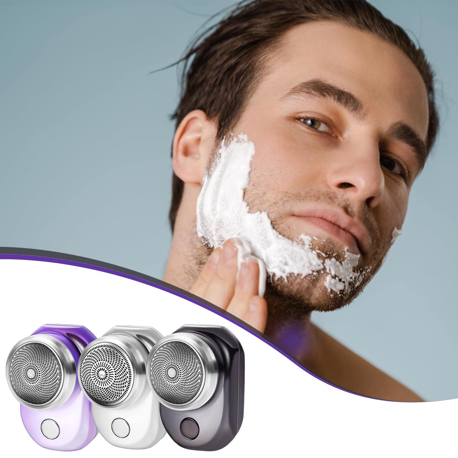 Premium Rechargeable Electric Shaver for Men - Wet & Dry Use, Waterproof, Anti-Slip Grip, Travel-Friendly - Perfect for Home, Gym, and Business Trips
