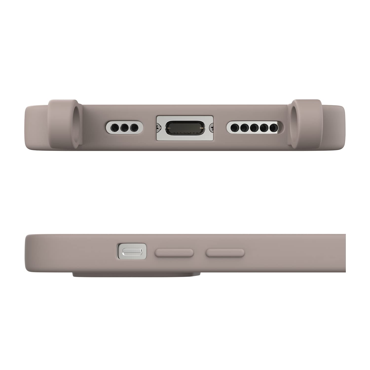 ZTOFERA Liquid Silicone Soft Case for iPhone 15 Pro Max (6.7 inch) with Adjustable Crossbody Lanyard Strap - Brown | Durable Protective Phone Cover for Daily Use, Travel & Outdoor Activities