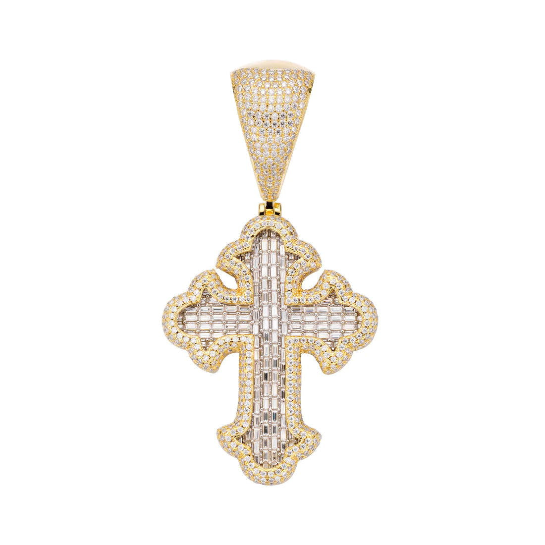925 Sterling Silver Moissanite 6.0 Ctw Cross Pendant Necklace for Women - Religious Jewelry Gift for Baptism, Confirmation & Church Occasions