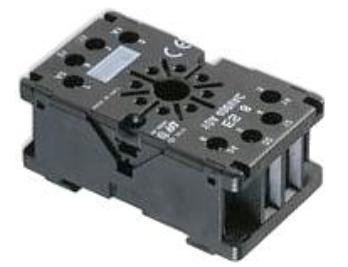 8 Pin DIN Rail or Panel Mount Socket - High-Quality Electrical Connector for Industrial Control Panels & Automation Systems
