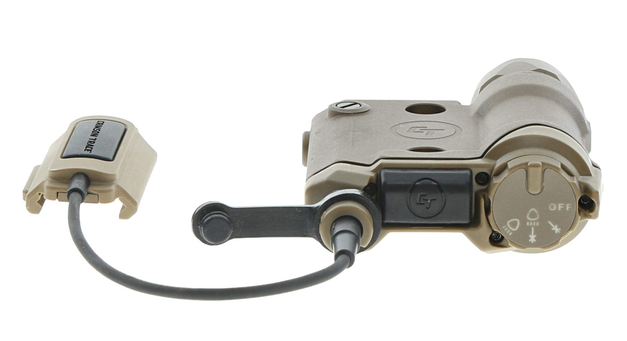Crimson Trace CMR-301 FDE Railmaster Green Laser Sight with 1000 Lumen Adjustable LED Flashlight & Rechargeable Battery - Perfect for Shooting, Competition, Range Practice & Tactical Training