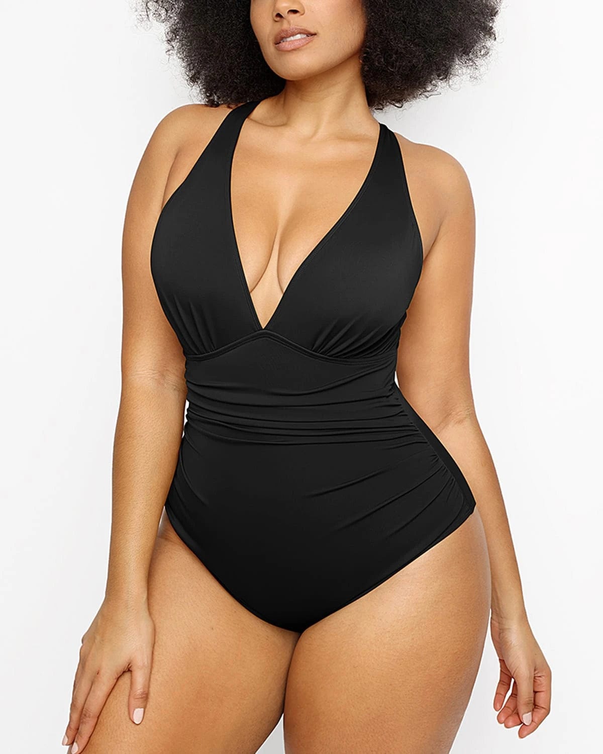 Smart Sculpt Plunge Cutout Swimsuit for Women - Sexy One Piece Bathing Suit with Tummy Control - Perfect for Beach, Pool & Vacation