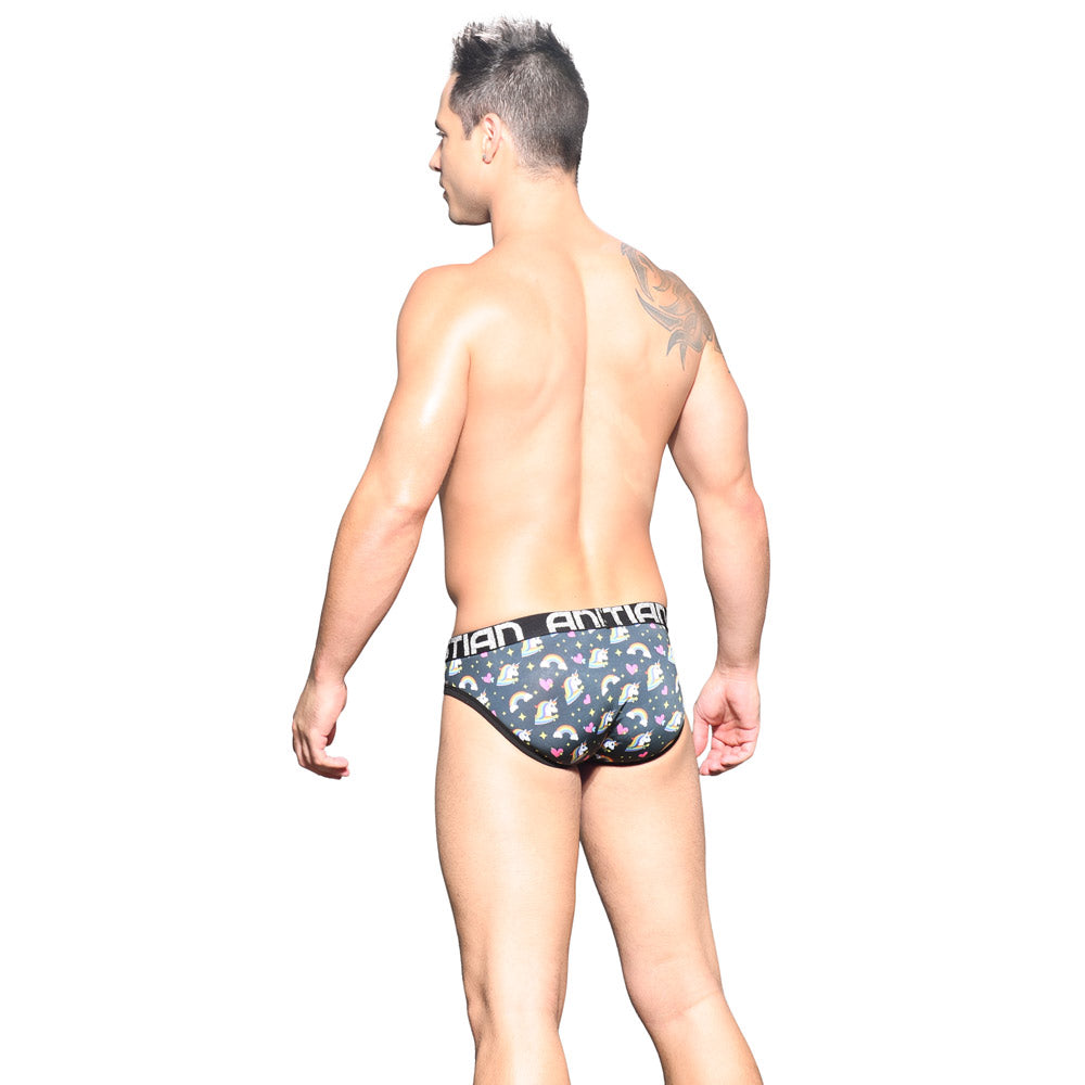 Andrew Christian Almost Naked Unicorn Pride Brief - LGBTQ+ Rainbow Underwear for Men | Comfortable & Stylish Low Rise Briefs for Pride Celebrations, Everyday Wear & Special Occasions