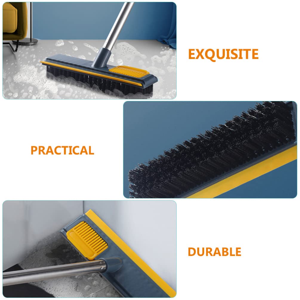 DOITOOL Multi-Purpose Squeegee Brush - Heavy Duty Deck, Grout, and Shower Scrubber - Perfect for Tile Cleaning, Bathroom Scrubbing, and Outdoor Surface Maintenance