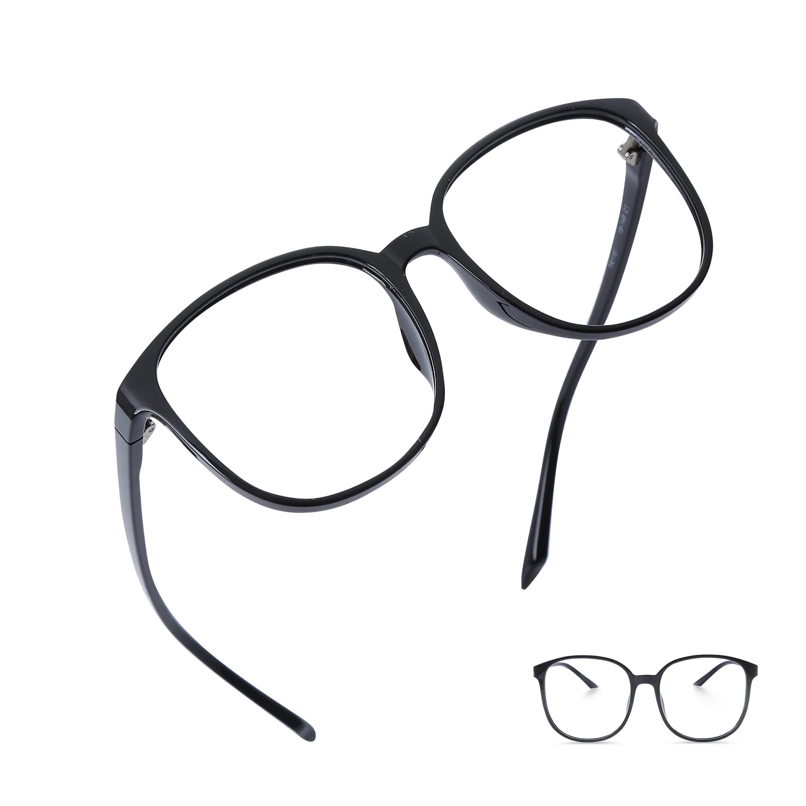Blue Light Blocking Glasses for Women & Men - Anti Eyestrain, Anti Glare Computer Glasses for Phone & TV Use - Oversized Frame for Comfort - Perfect for Office Work, Gaming & Nighttime Screen Use