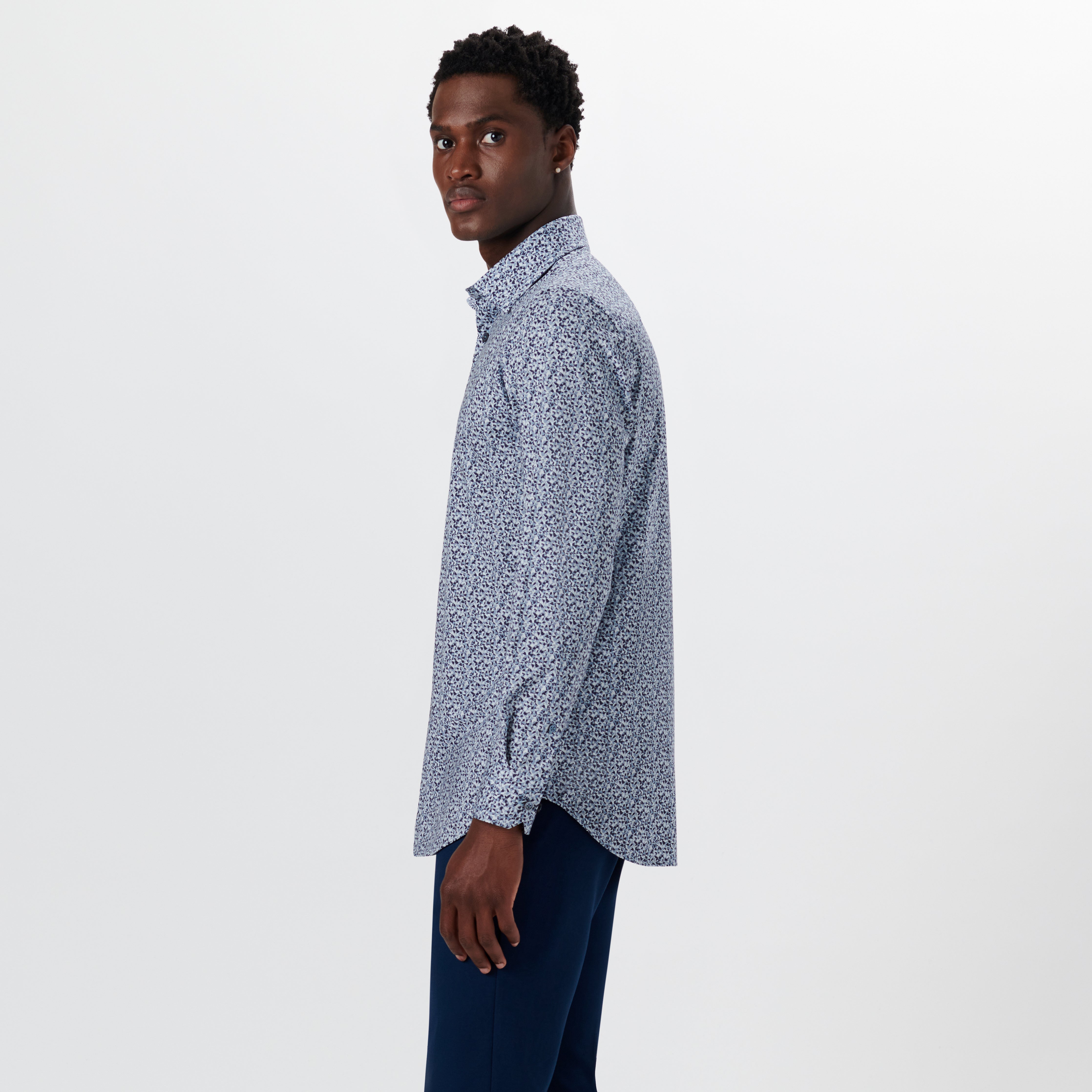JAMES Abstract Print Cotton Shirt for Men - Stylish Casual Button Down Shirt for Work, Date Night & Everyday Wear
