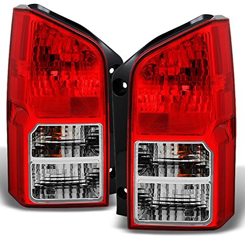 AKKON Red Clear Tail Lights & Brake Lights Replacement for Nissan Pathfinder SUV - Left Driver & Right Passenger Side - Perfect for Night Driving & Enhanced Safety