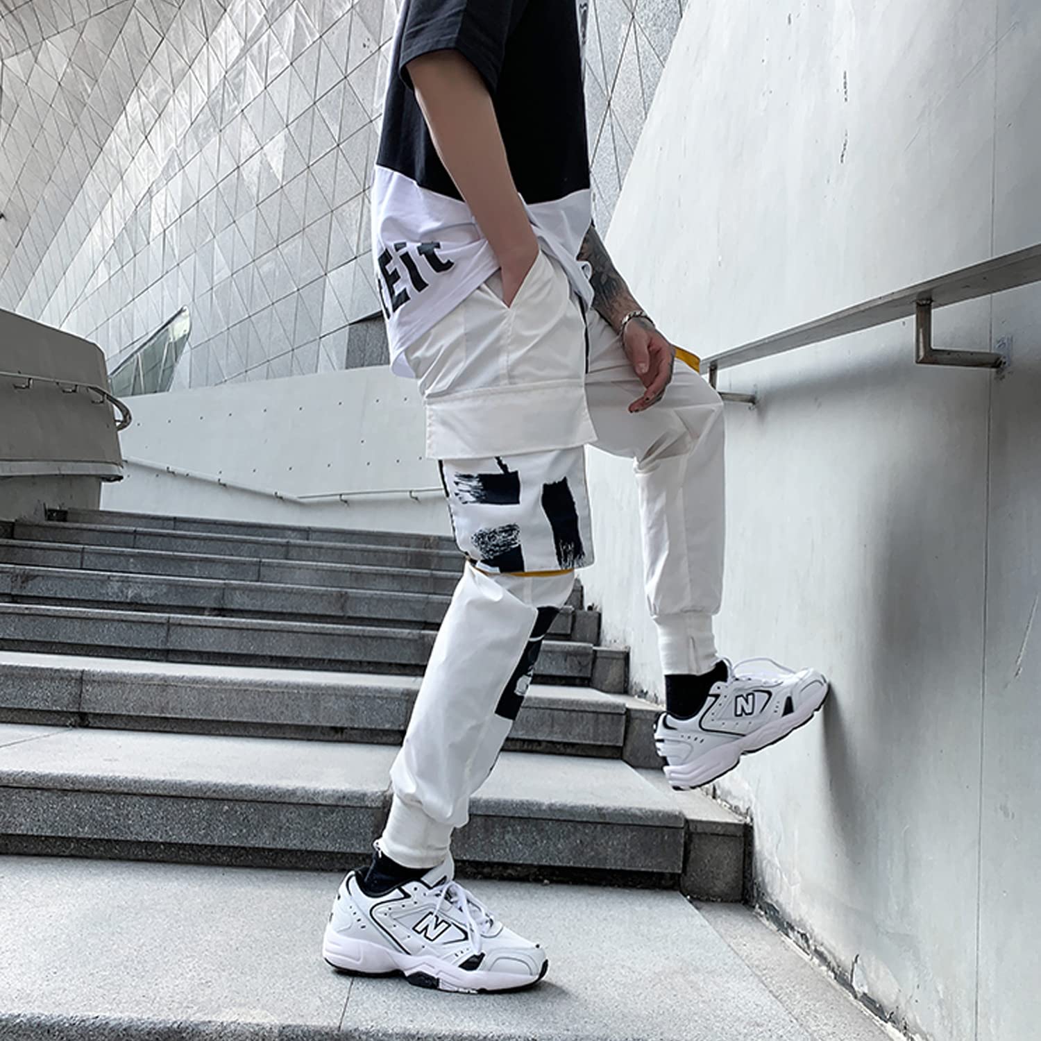 **Men's & Women's Hip Hop Streetwear Cargo Joggers - Casual Active Sweatpants for Sports, Gym & Everyday Wear**