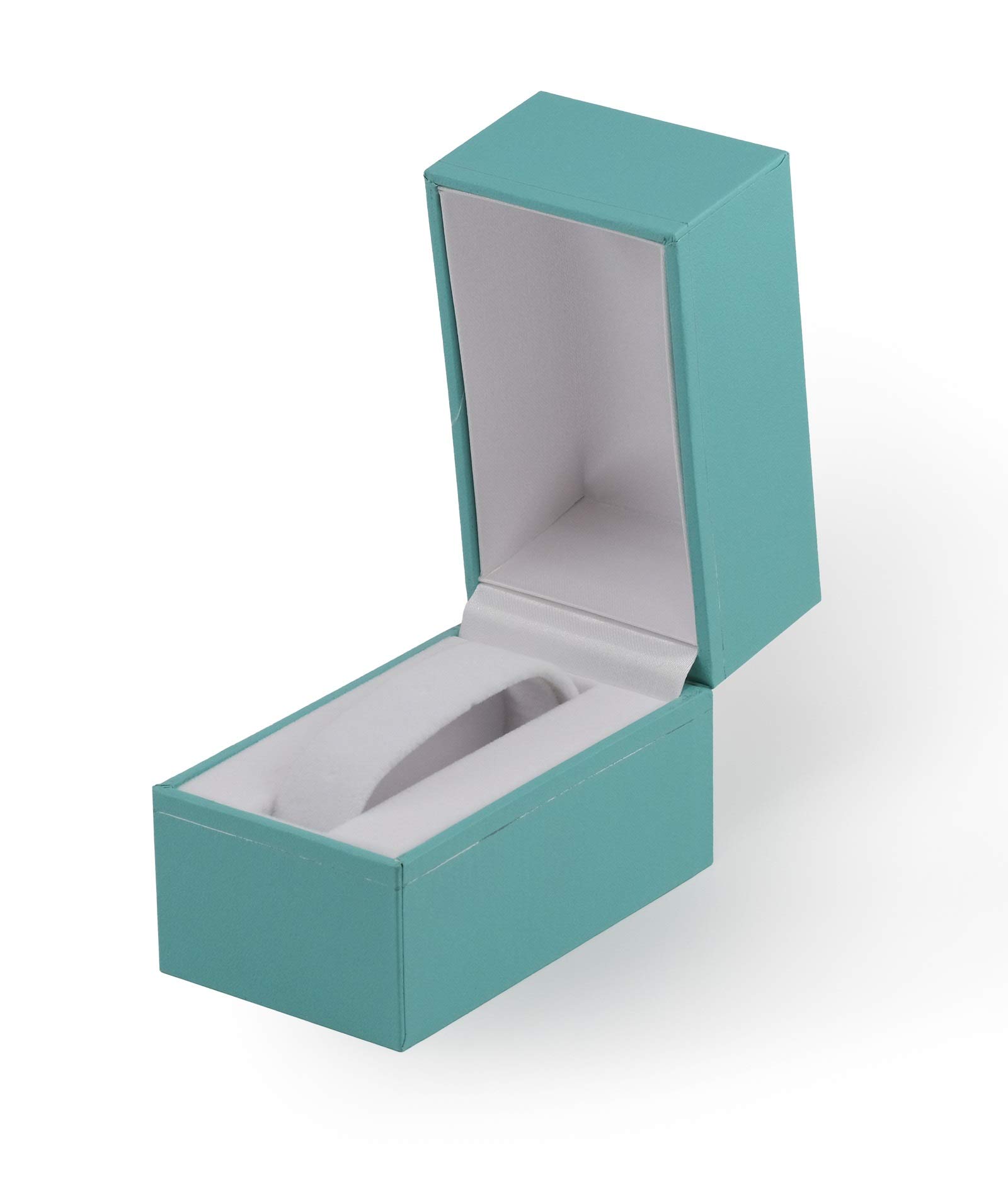 888 Display USA Premium Teal Blue Jewelry Box - Elegant Hinged Bangle & Watch Storage Case, Perfect for Gifts, Travel & Home Organization