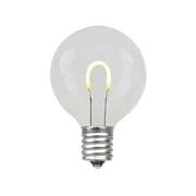 25 Pack G50 LED E17 Base Glass Outdoor String Lights - Dimmable Warm White Globe Bulbs (0.8W) for Patio, Garden, Wedding & Party Decorations
