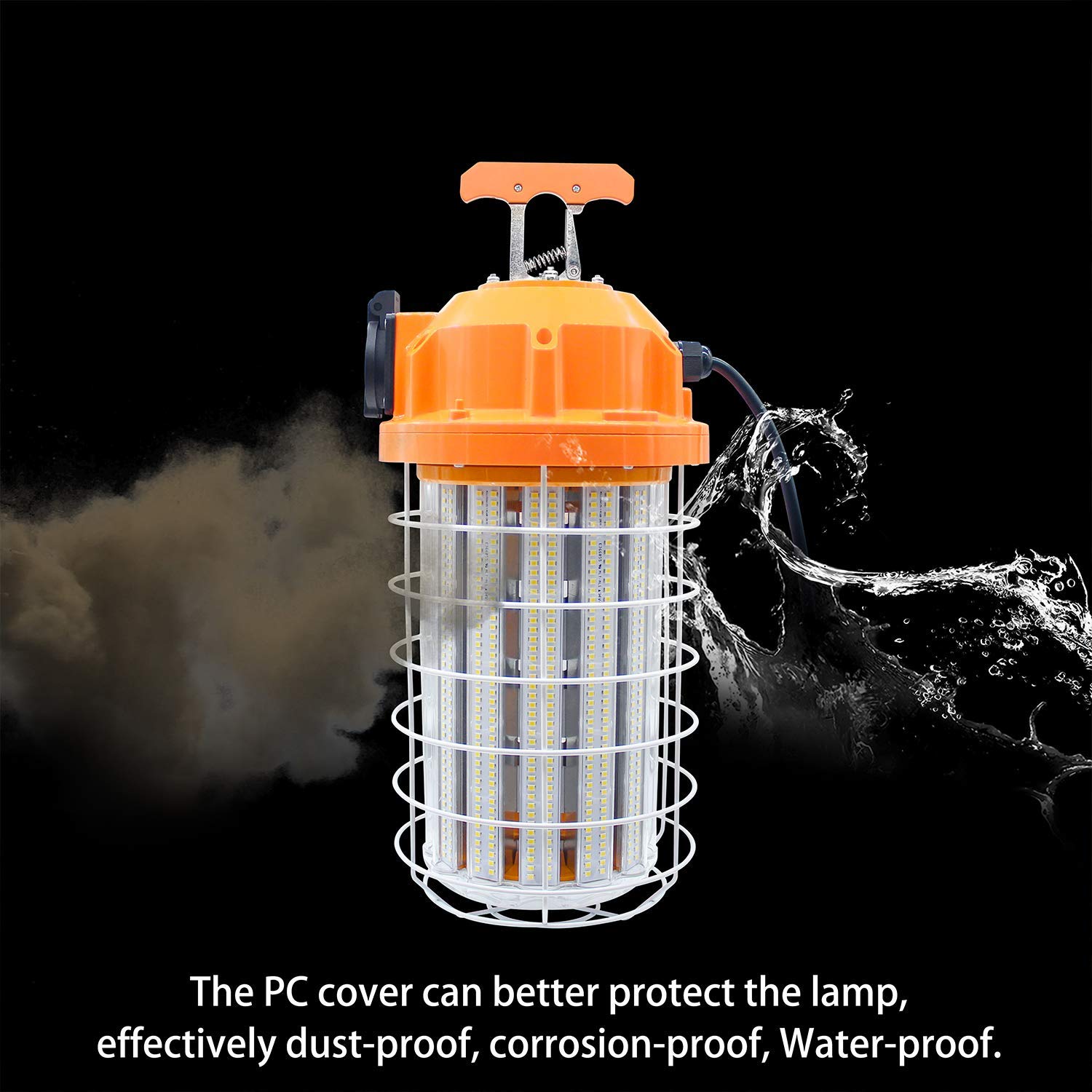 100W LED Work Light - 15500LM Waterproof Construction Lighting, 5000K Daylight White for Job Sites & Outdoor Projects - Ideal for Construction, Workshops, and Emergency Repairs