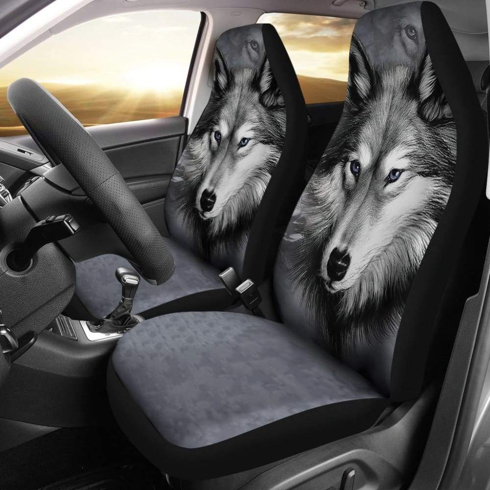 Premium Wolf Pack Design Car Seat Covers - Universal Fit for Cars, Trucks & SUVs - Unique Gift Idea for Animal Lovers (212002) - Perfect for Road Trips, Camping & Outdoor Adventures