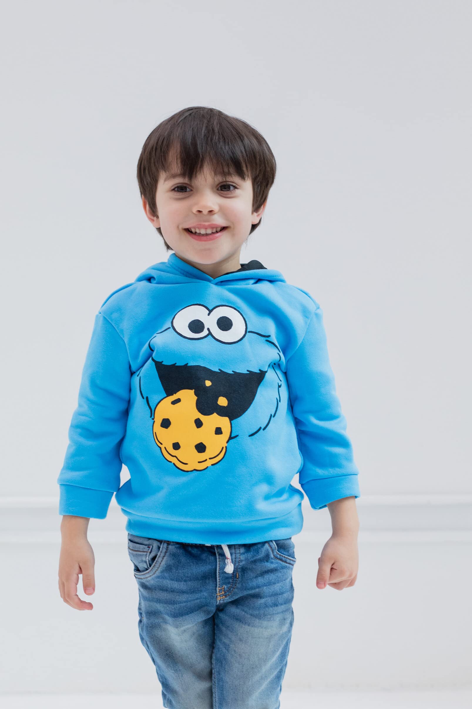Sesame Street Abby Cadabby Elmo Big Bird Cookie Monster Oscar The Grouch Pullover Hoodie for Babies & Toddlers - Soft Cotton Kids Sweatshirt for Playtime & Family Outings