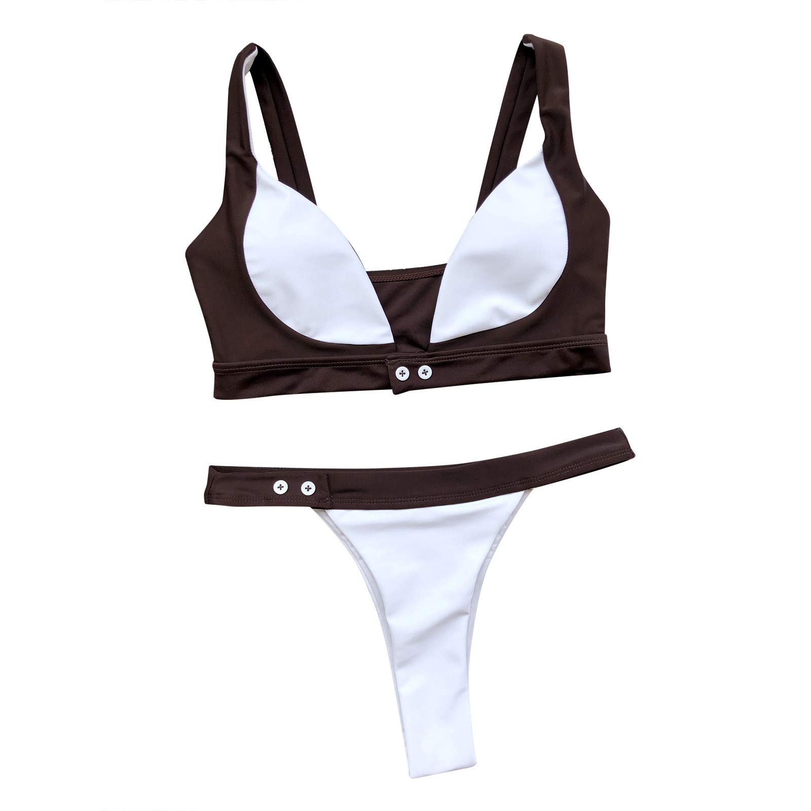 Women's Two Piece Swimsuit - Halter Bikini Set with High Waisted Bottom | Sexy Beach Swimwear for Summer Vacation & Pool Party