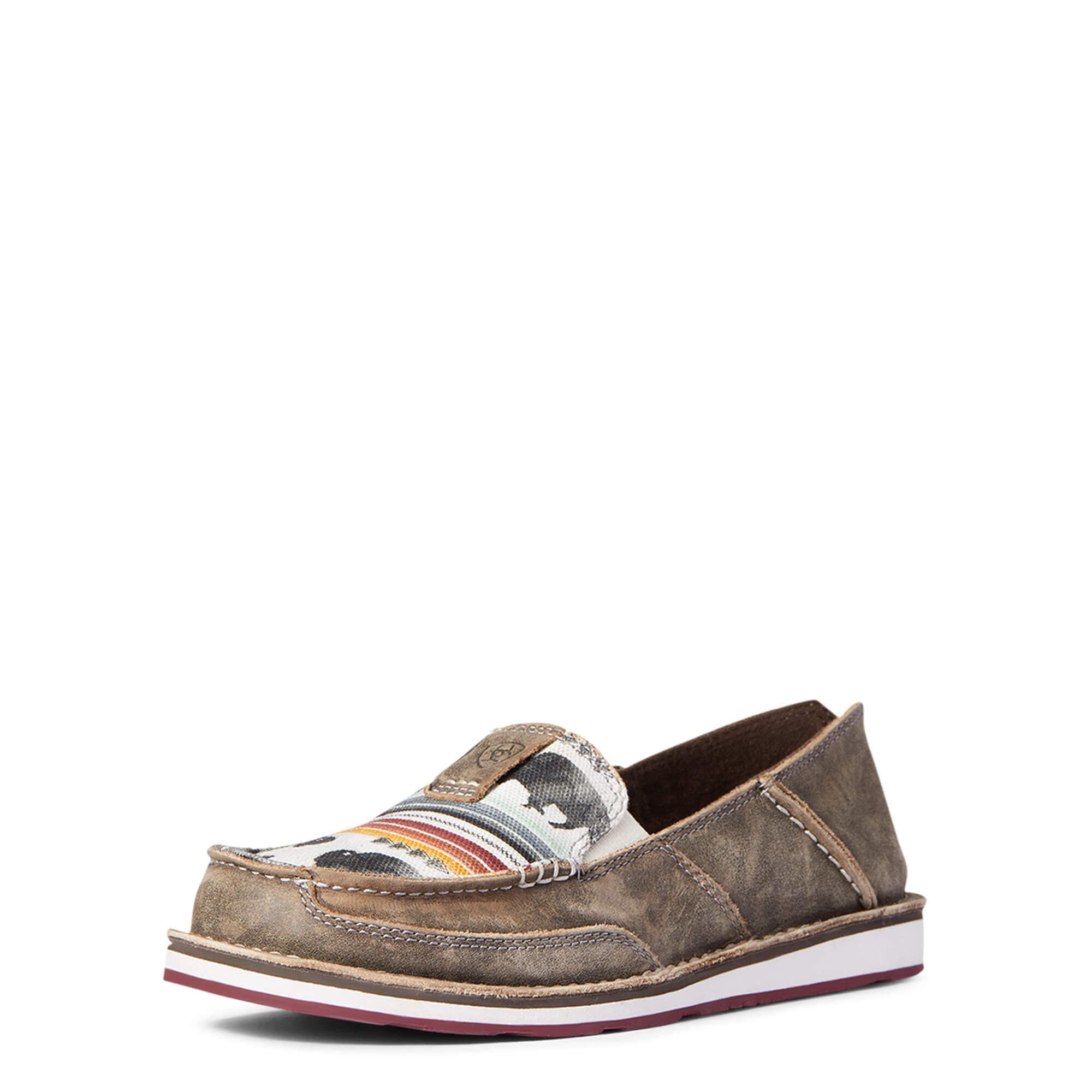 ARIAT Women's Western Cruiser Peanut/Field of Sun Boat Shoe - Comfortable & Stylish Loafers for Casual Wear, Work, and Outdoor Activities