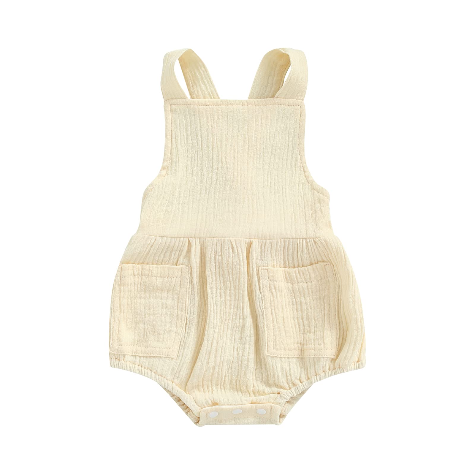 Newborn Baby Boy & Girl Cotton Sleeveless Romper Bodysuit - Breathable Summer Outfit for Infants | Perfect for Playtime, Beach Trips & Photo Shoots