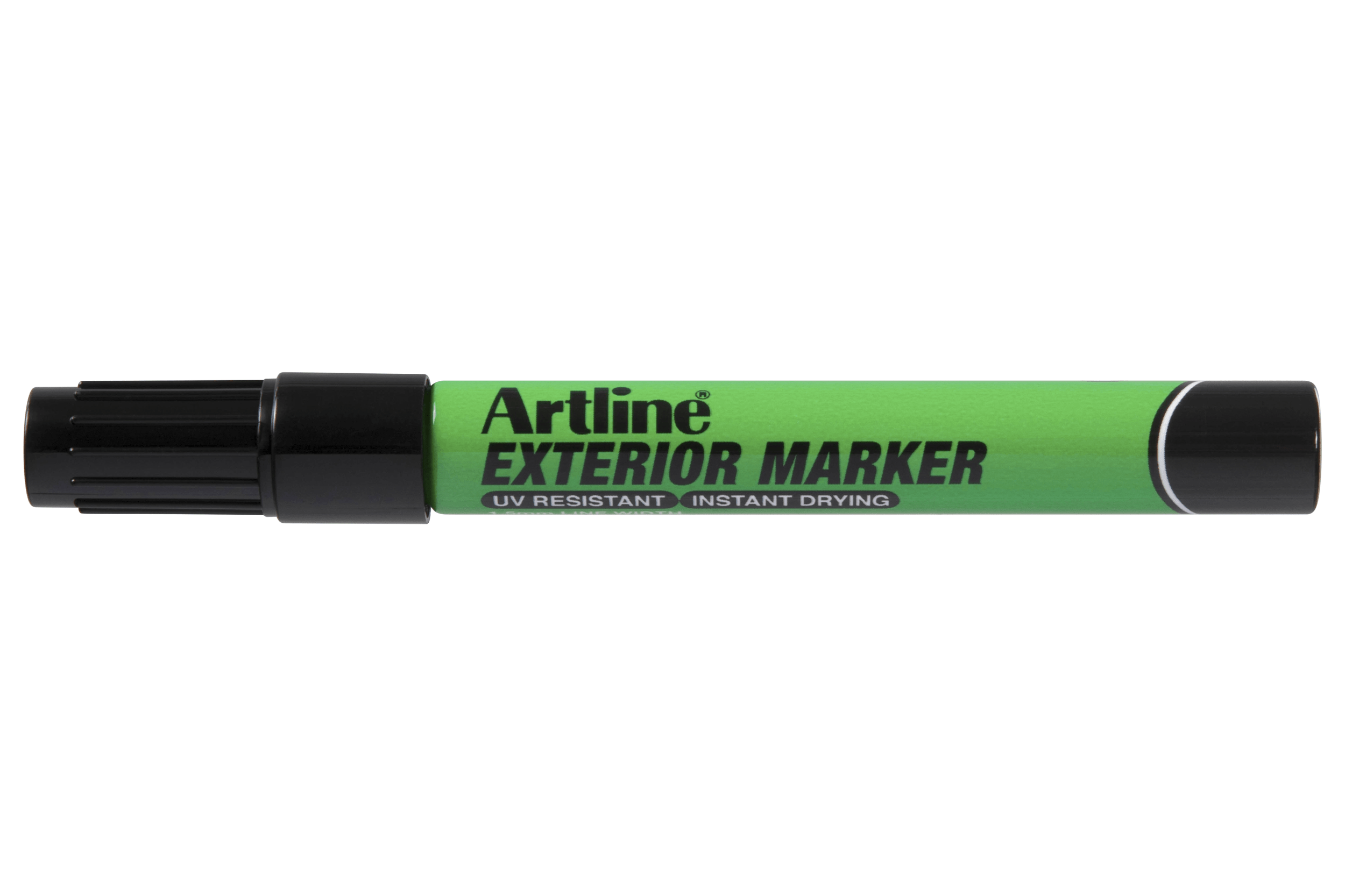 Artline Exterior Permanent Markers - 12 Pack, Bullet Tip, Black Ink - Ideal for Outdoor Signs, Labeling, and DIY Projects