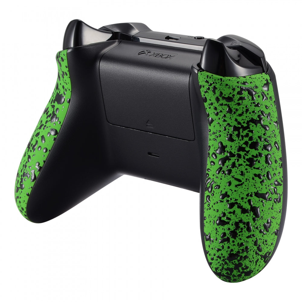 Textured Green Non-Slip Back Panels & Side Rails Replacement for Xbox One X/S Controller - Enhanced Grip & Comfort for Gaming - Perfect for Competitive Play & Long Gaming Sessions