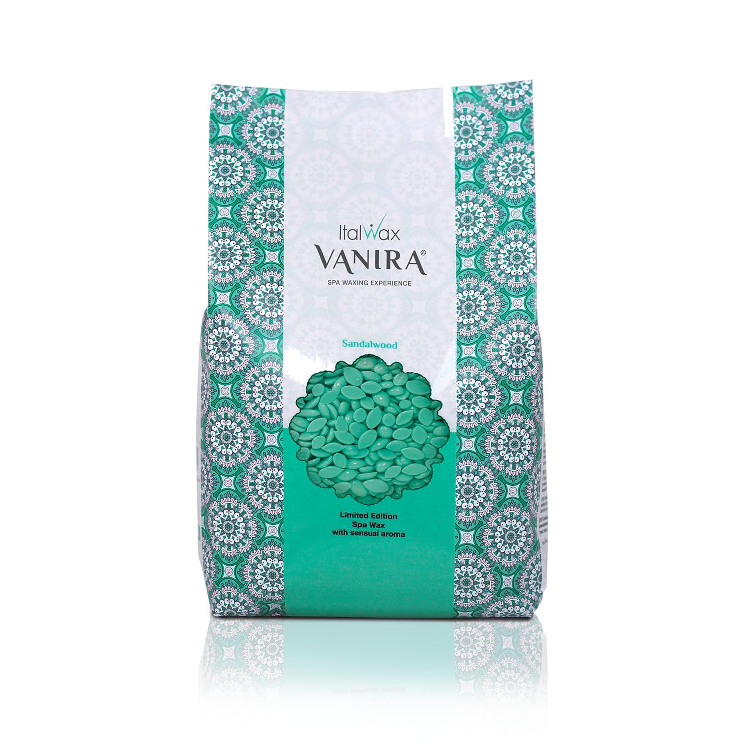 Italwax Vanira Sandalwood Hard Wax Beads 1Kg (2.2 lbs) - Professional Hair Removal Wax for Spa & Salon - Warm Sandalwood Scented Waxing Beads - Perfect for Legs, Bikini, Face & Body Waxing at Home or Professional Use