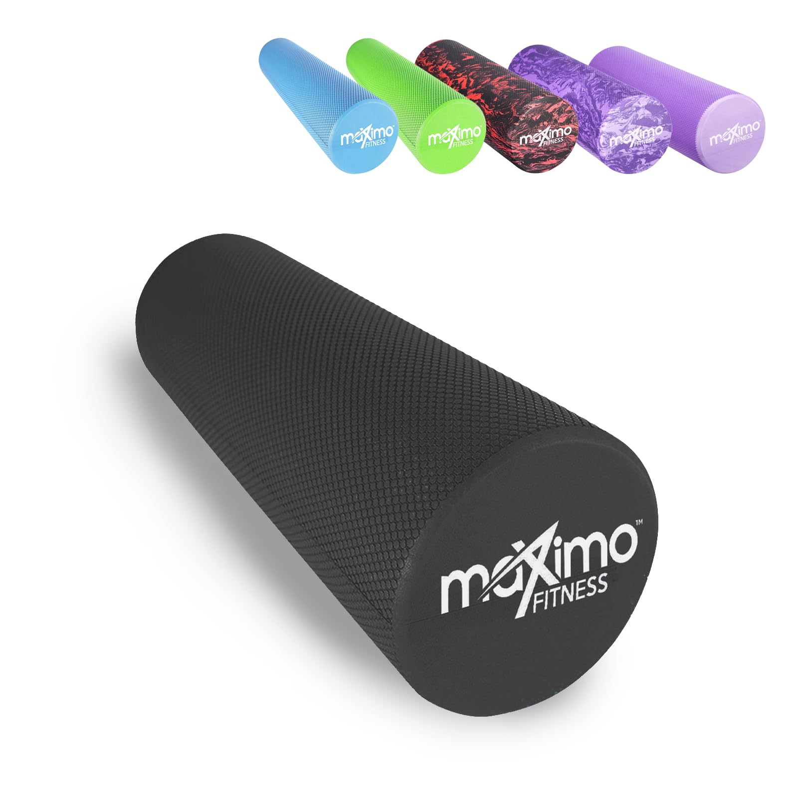 Maximo Fitness Foam Roller - High Density Exercise Roller for Trigger Point Self Massage, Muscle & Back Pain Relief - Perfect for Physical Therapy, Yoga, Pilates & Gym Recovery - Ideal for Post-Workout Muscle Recovery & Home Fitness