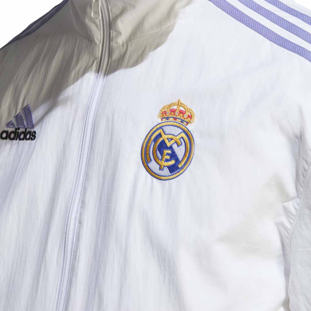 adidas Men's Real Madrid Anthem Reversible Jacket - Official Football Jersey for Training & Match Days (HT6458) | Perfect for Soccer Fans & Streetwear Fashion