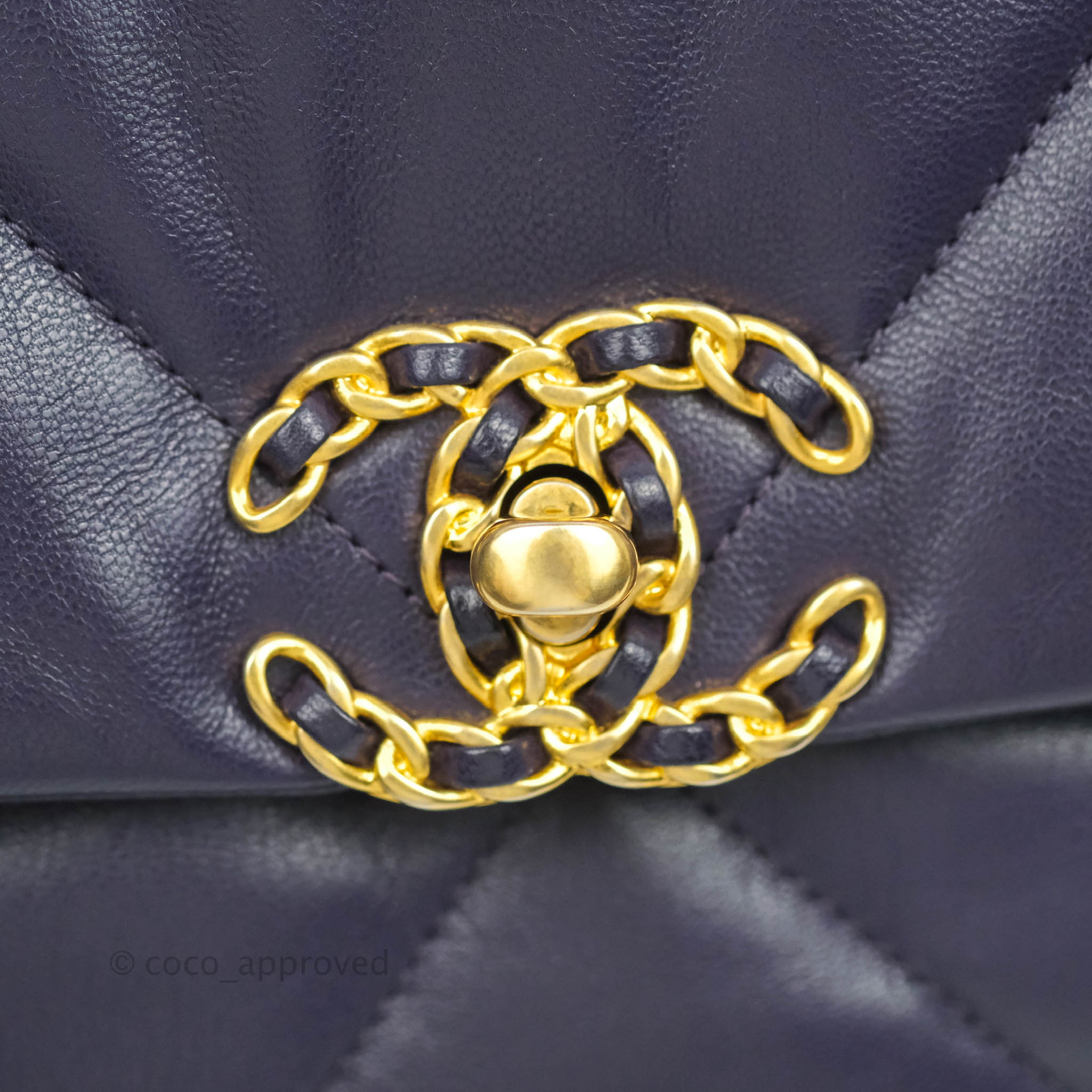 Chanel 19 Small Handbag in Dark Purple with Mixed Hardware - Luxury Crossbody Bag for Women, Perfect for Evening Events & Date Nights