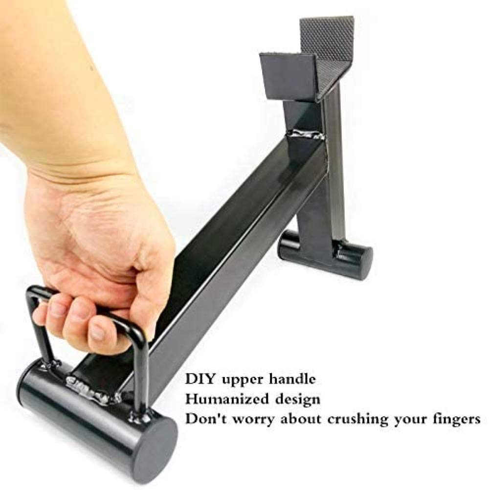 Deadlift Barbell Support Frame & Plate Bracket - Mini Barbell Jack Alternative Wedge for Weight Plates - Perfect for Home Gym Strength Training & Powerlifting Exercises