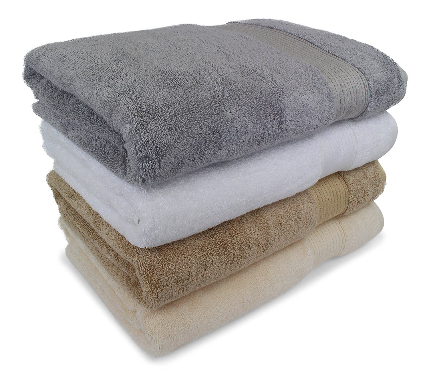 Premium Silk & Turkish Cotton Blend Bath Towels Set of 2 - Ultra Soft & Absorbent Luxury Bath Sheets for Spa, Hotel & Home Use