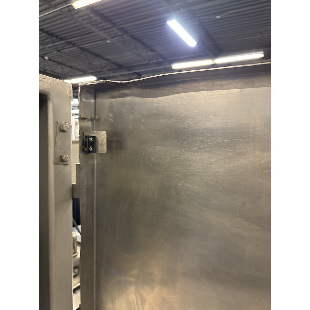 Used Hollymatic Hi Yield 16 5000 3 HP Commercial Meat Saw with 126 Blade - Perfect for Butcher Shops, Delis & Meat Processing Businesses