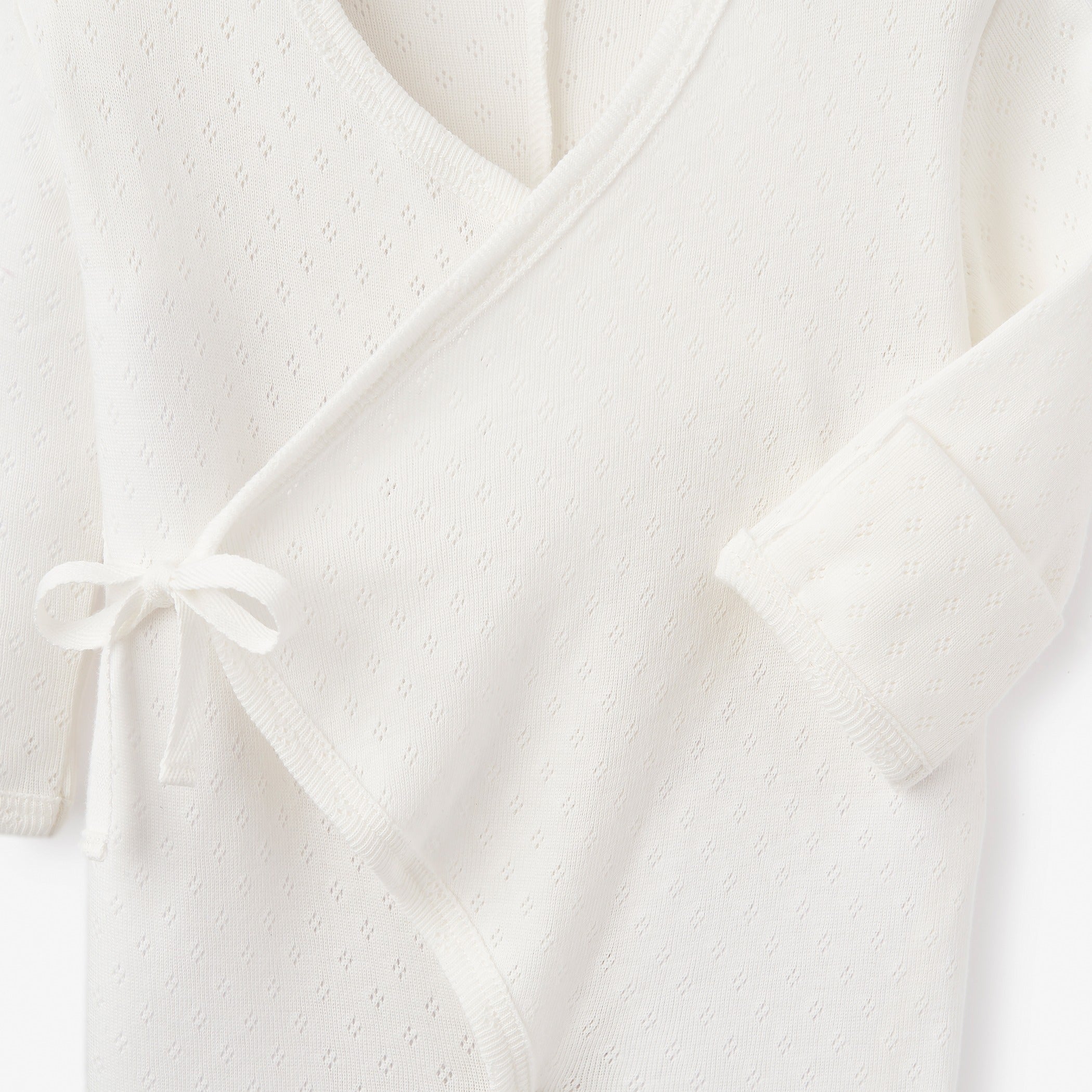 Organic Cotton Pointelle Baby Layette 2-Piece Gift Set - Soft Newborn Outfit for Boys & Girls - Perfect for Showers, Christenings & Photo Shoots