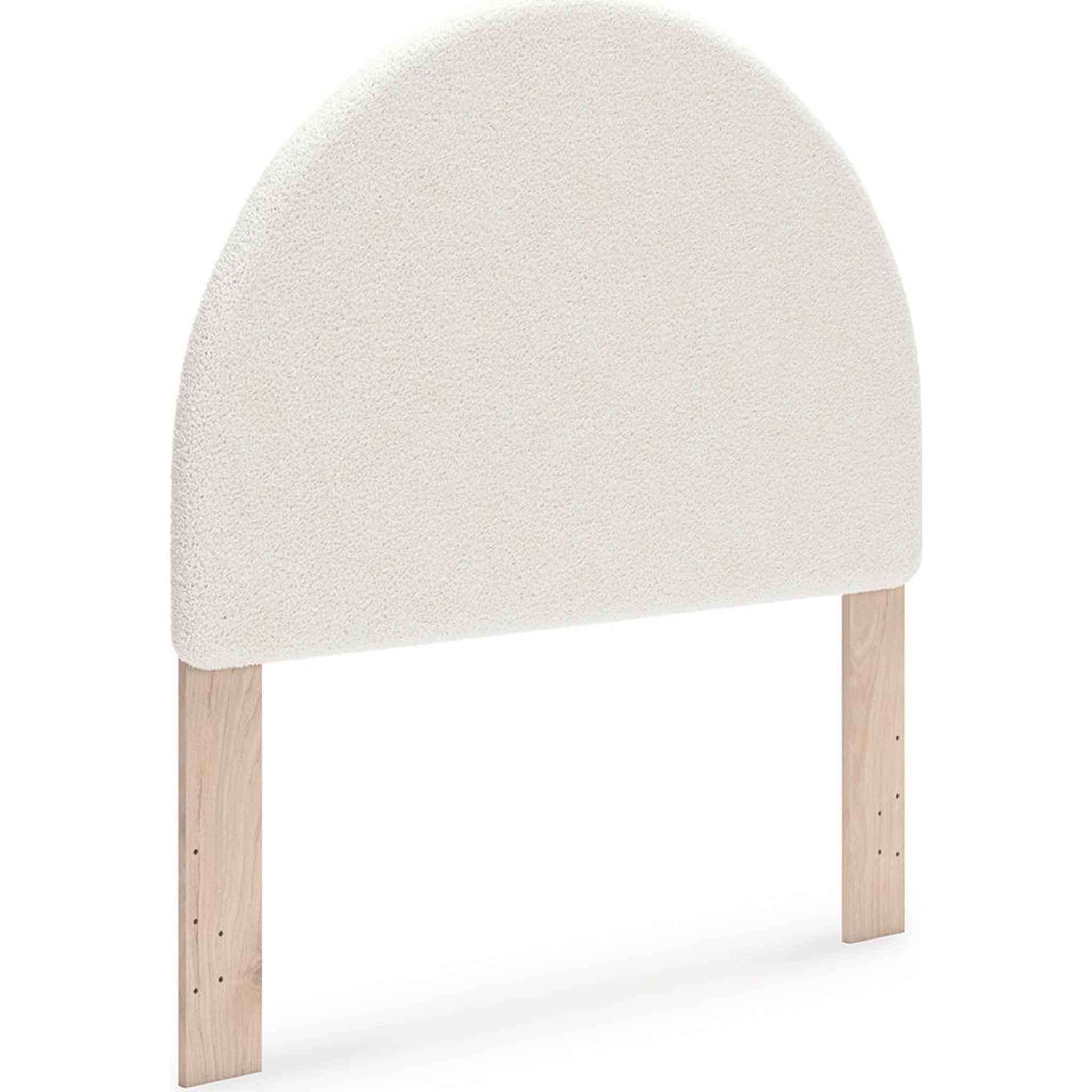 Arloster Upholstered Headboard - Queen Size White/Tan Fabric Bed Frame Headboard for Bedroom Decor & Master Suite Upgrade