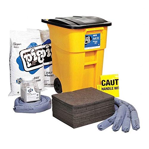 Universal PIG Spill Kit - Absorbent & Durable Black/Yellow for Oil, Chemical & Liquid Spills - Ideal for Workshops, Garages & Industrial Use