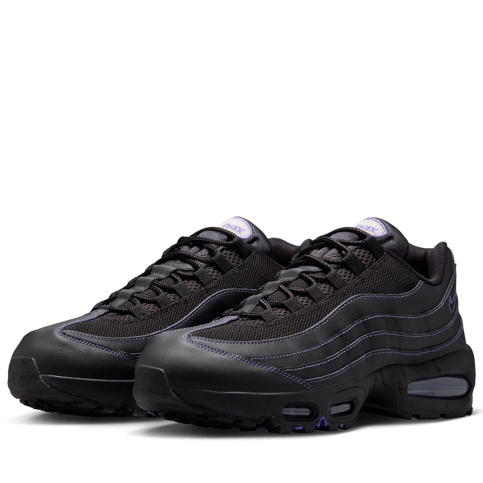 Nike Air Max 95 OG Sneakers - Black/Persian Violet Colorway - Men's Running Shoes for Jogging, Gym & Casual Wear