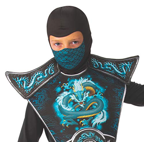 Rubies Boys Blue Dragon Ninja Costume - Medium Size | Kids Halloween Cosplay, Birthday Party Dress-Up, Anime Character Costume