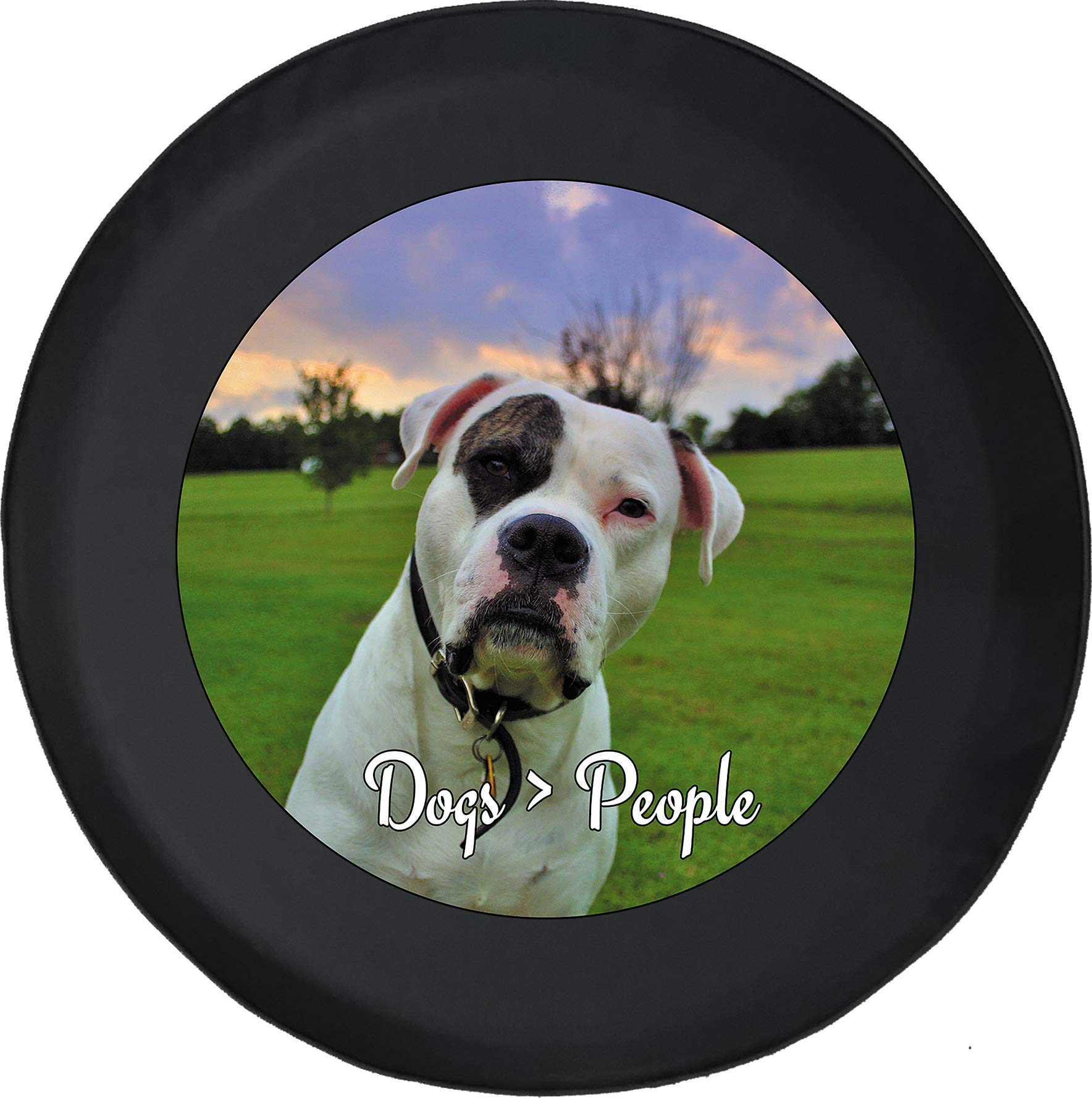 Universal Spare Tire Cover for 31 Inch Tires - Pitbull Dogs Design, Black, Waterproof & UV Resistant (Fits Most SUVs, Trucks & RVs) - Perfect for Off-Road Adventures, Camping & Outdoor Protection
