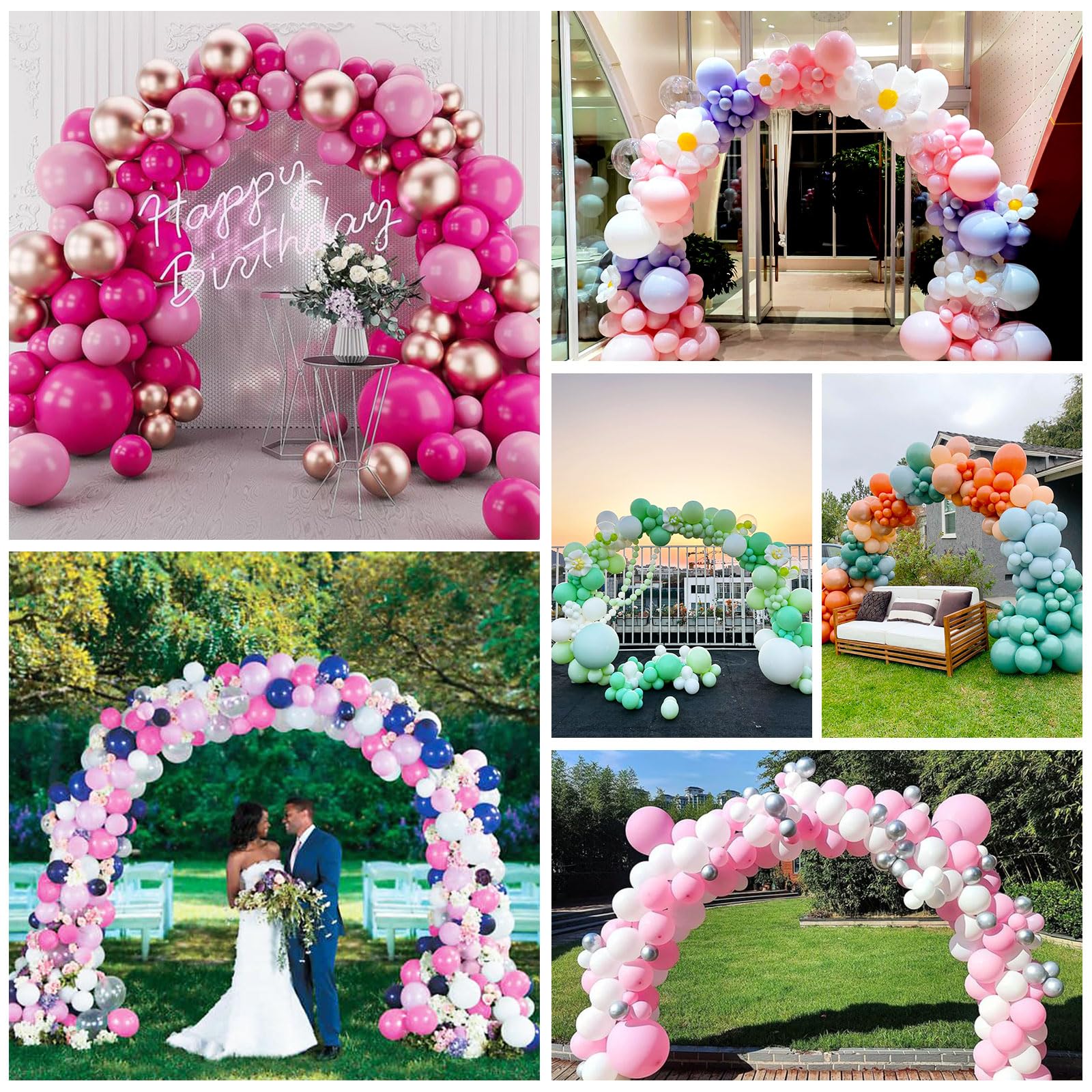 7.4ft Balloon Arch Kit with Stand Frame & Base - Perfect for Wedding, Baby Shower, Birthday Party Decorations | Indoor & Outdoor Party Decor, Event Backdrop, Photo Booth Props