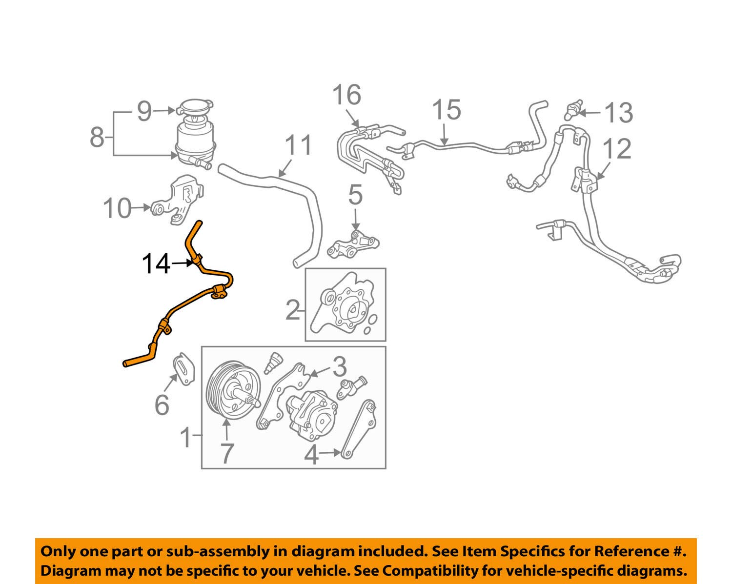 TOYOTA 44406-08041 Power Steering Return Hose Replacement - High Quality OEM Compatible Part for Smooth Steering Performance | Perfect for Toyota Vehicle Repairs & Maintenance