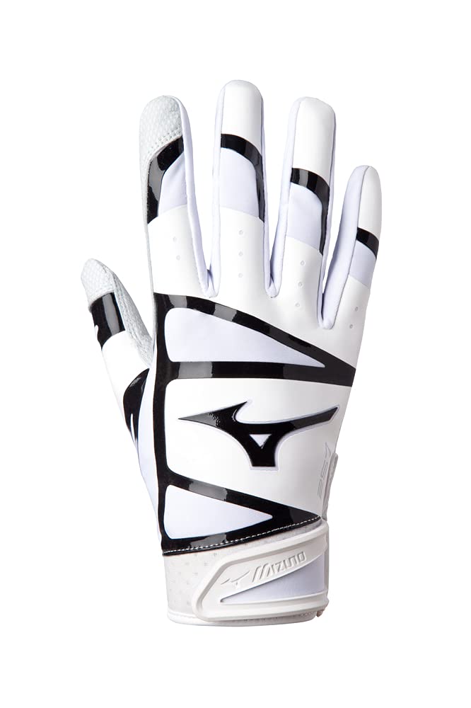 Mizuno F-257 Women's Softball Batting Gloves - Premium Full Grain Leather Palm with AirMesh Inserts & QuikAdjust Wrist Tab - Perfect for Fastpitch, Slowpitch & Training Sessions