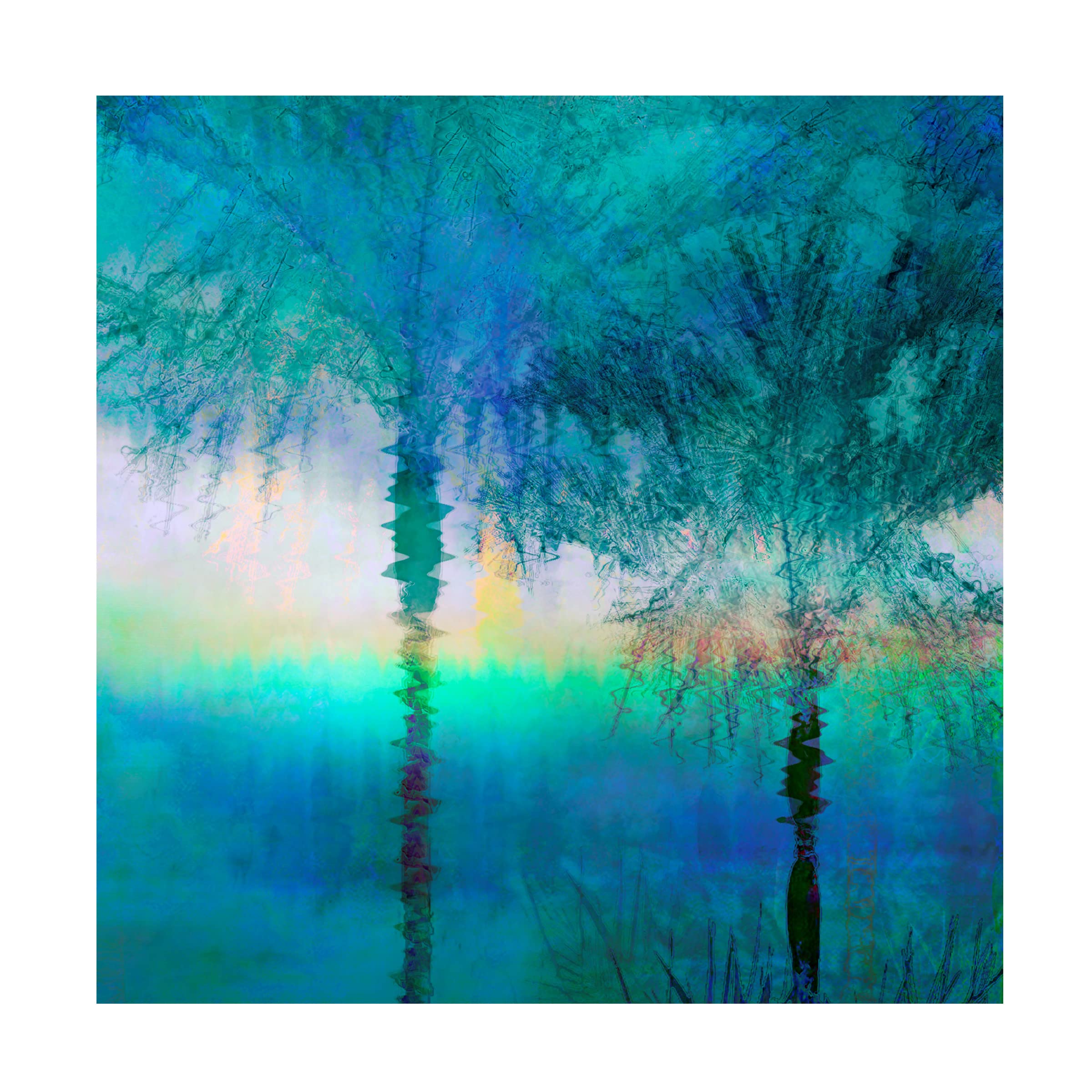 Trademark Fine Art 'Palmae Square IV' Canvas Wall Art by Melinda Bradshaw - Tropical Botanical Painting for Living Room, Bedroom & Office Decor