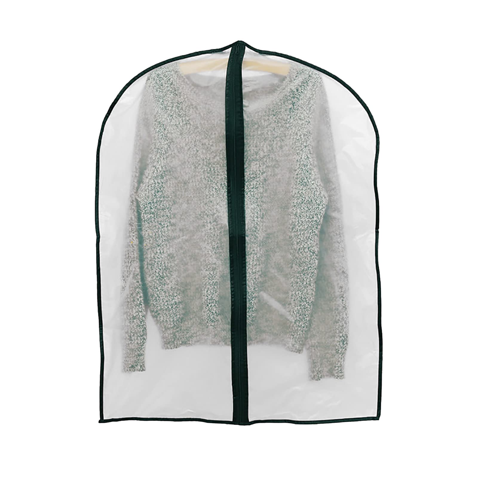 MSUIINT 6-Pack Clear Hanging Breathable Dust Covers with Full Zipper - Lightweight Plastic Garment Bags for Closet Storage, Dust-Proof Suit & Clothes Protection - Perfect for Seasonal Clothing Storage & Travel Packing