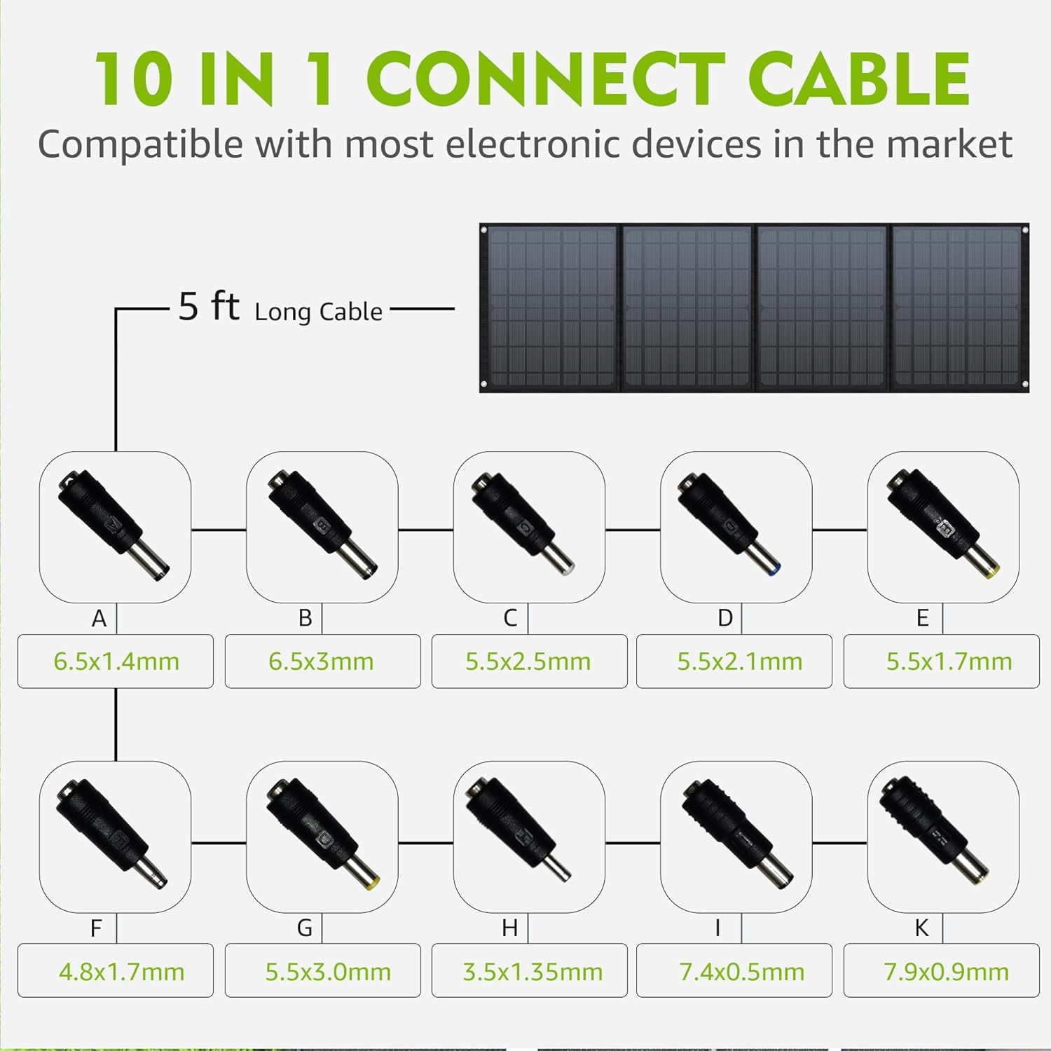 40W Foldable Solar Panel with QC3.0 USB & 12-15V DC Output - Portable Power for Phones, Laptops, Camping, RV & Off-Grid Use | 10 Connectors Included | EnginStar 40 Watt Solar Charger for Outdoor Adventures