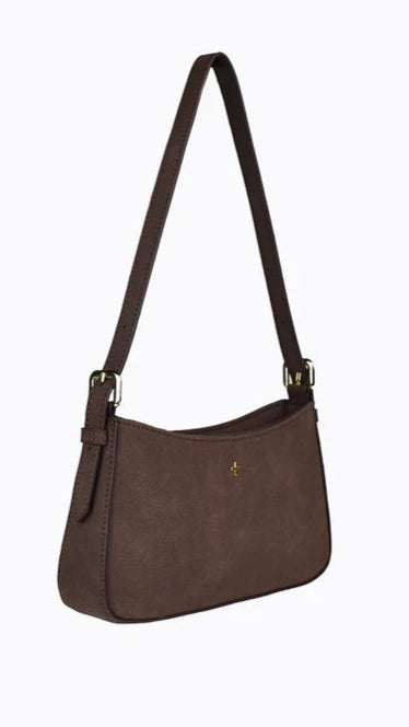 Lilu Shoulder Bag - Chocolate Suede Crossbody Purse for Women | Stylish & Durable Handbag for Work, Travel & Everyday Use